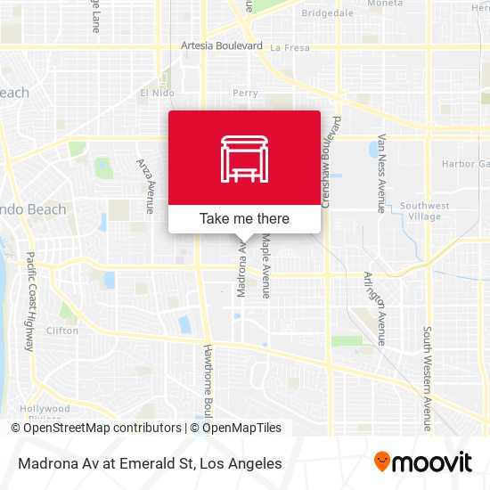 Madrona Av at Emerald St map
