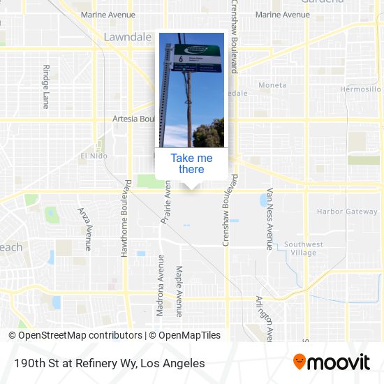 190th St at Refinery Wy map