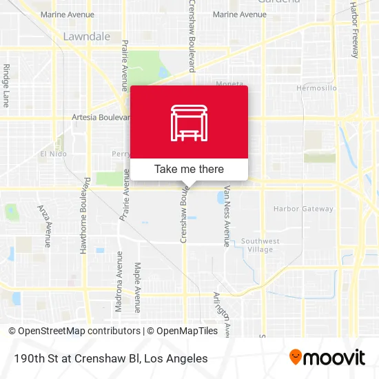 190th St at Crenshaw Bl map