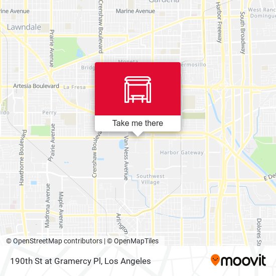 190th St at Gramercy Pl map