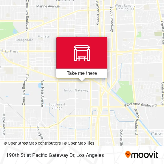190th St at Pacific Gateway Dr map