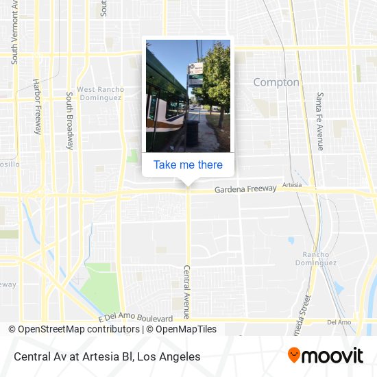 Central Av at Artesia Bl map