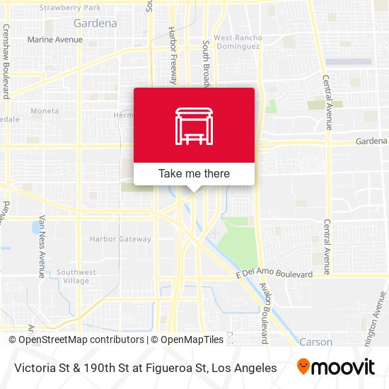 Victoria St & 190th St at Figueroa St map