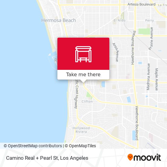 Camino Real + Pearl St map