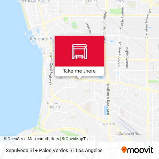 Sepulveda Bl + Palos Verdes Bl map