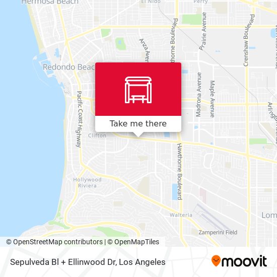 Sepulveda Bl + Ellinwood Dr map