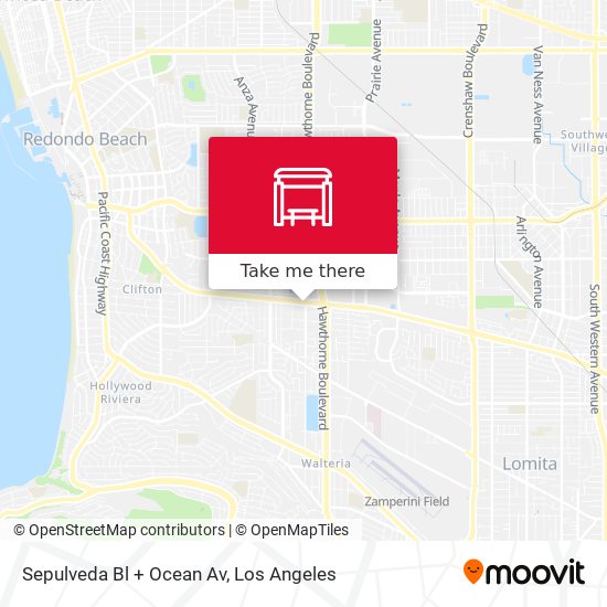Sepulveda Bl + Ocean Av map