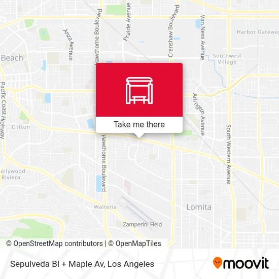 Sepulveda Bl + Maple Av map