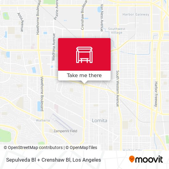 Sepulveda Bl + Crenshaw Bl map