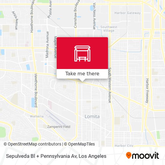 Sepulveda Bl + Pennsylvania Av map