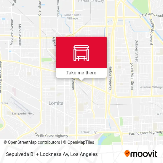 Sepulveda Bl + Lockness Av map