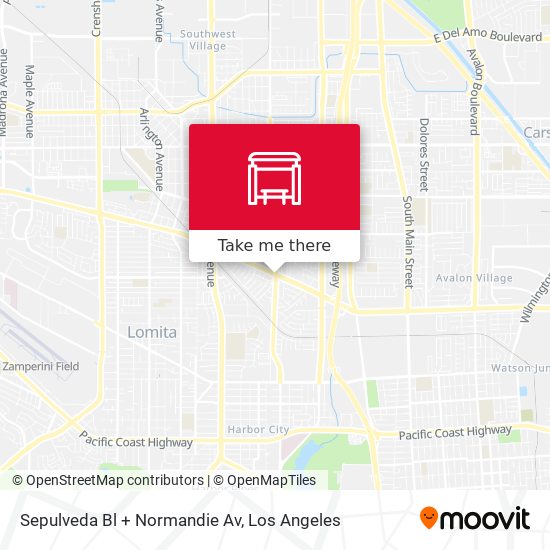 Sepulveda Bl + Normandie Av map