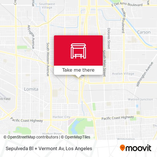 Sepulveda Bl + Vermont Av map