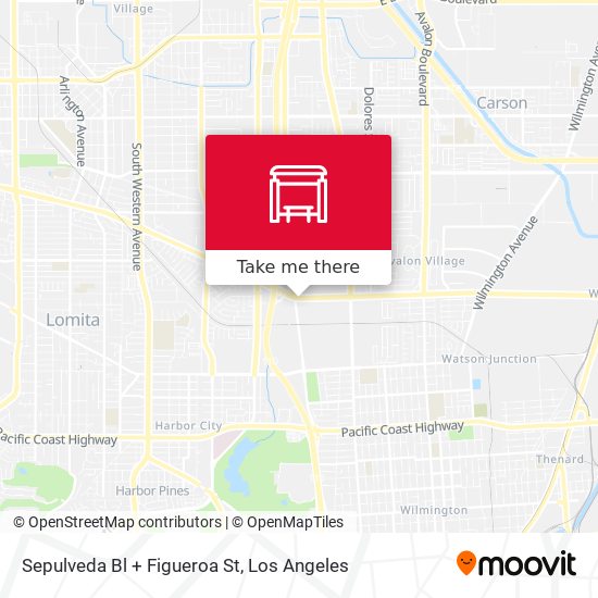 Mapa de Sepulveda Bl + Figueroa St