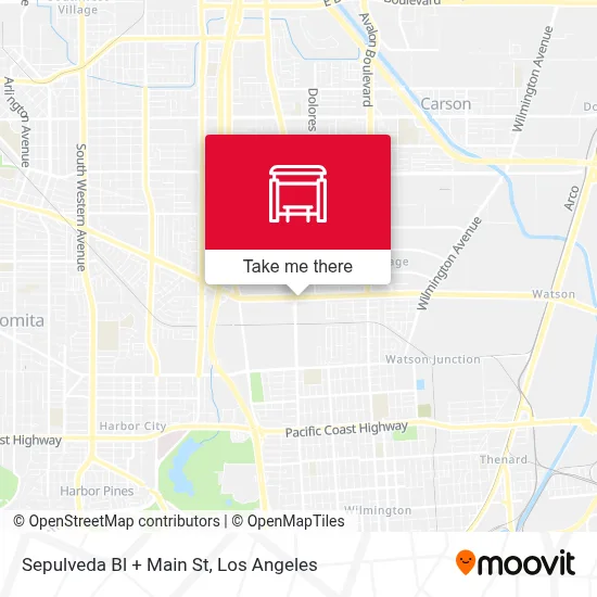 Sepulveda Bl + Main St map