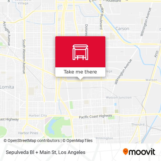 Sepulveda Bl + Main St map