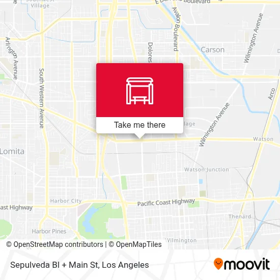 Sepulveda Bl + Main St map