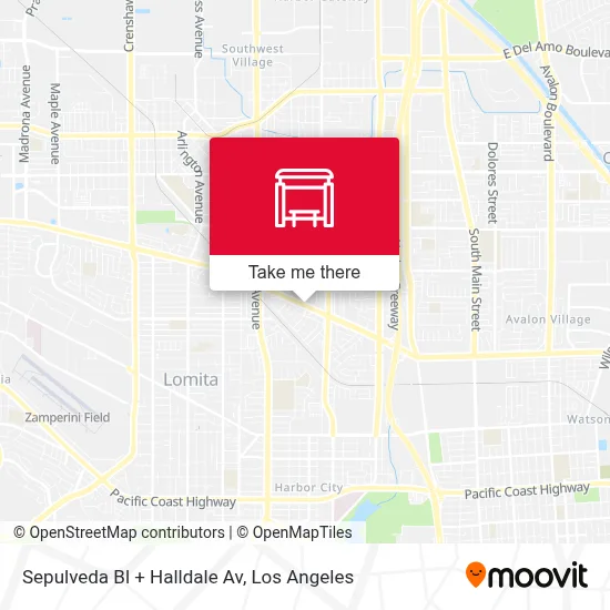 Sepulveda Bl + Halldale Av map