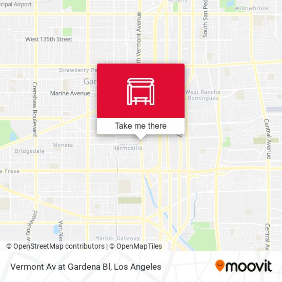Vermont Av at Gardena Bl map