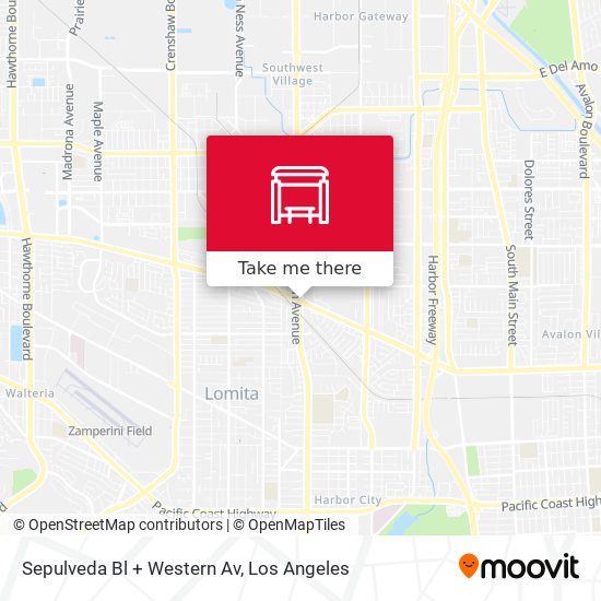 Sepulveda Bl + Western Av map