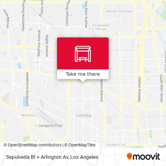 Sepulveda Bl + Arlington Av map