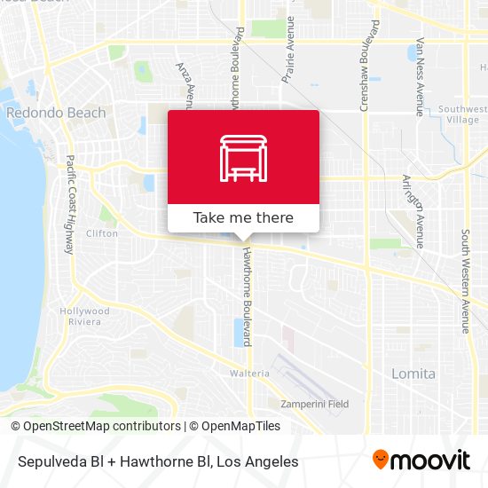Sepulveda Bl + Hawthorne Bl map