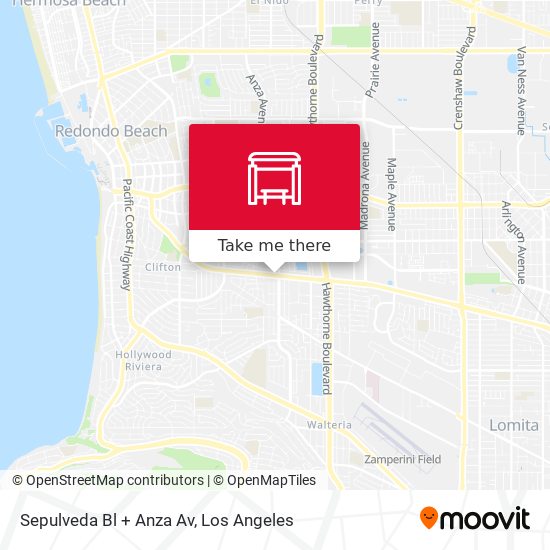 Mapa de Sepulveda Bl + Anza Av