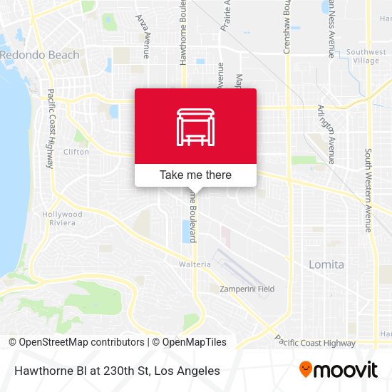 Hawthorne Bl at 230th St map