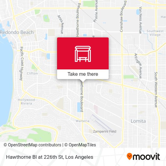 Hawthorne Bl at 226th St map