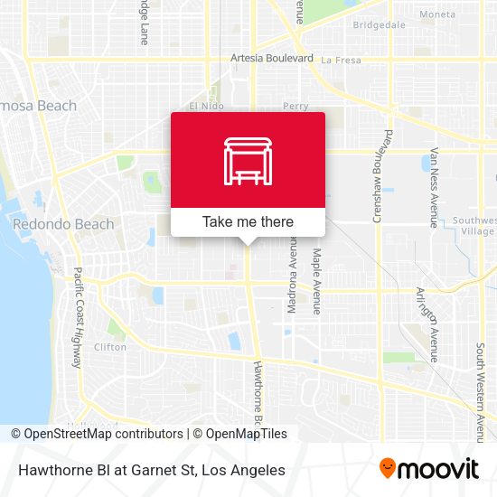 Mapa de Hawthorne Bl at Garnet St