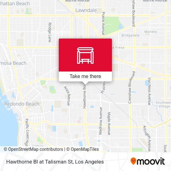 Hawthorne Bl at Talisman St map