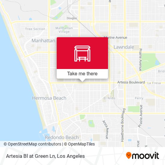 Artesia Bl at Green Ln map