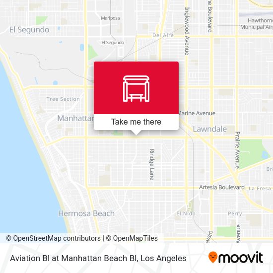Aviation Bl at Manhattan Beach Bl map
