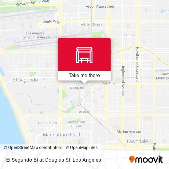 El Segundo Bl at Douglas St map