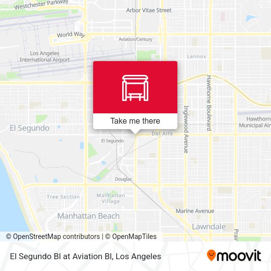 El Segundo Bl at Aviation Bl map