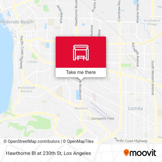 Hawthorne Bl at 230th St map