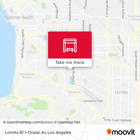 Lomita Bl + Ocean Av map