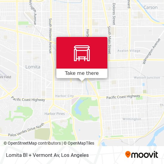 Lomita Bl + Vermont Av map