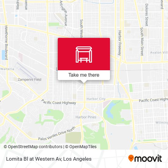 Lomita Bl at Western Av map