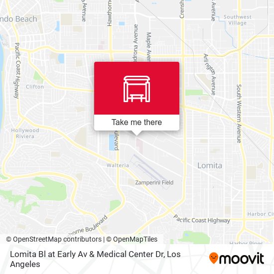 Lomita Bl at Early Av & Medical Center Dr map