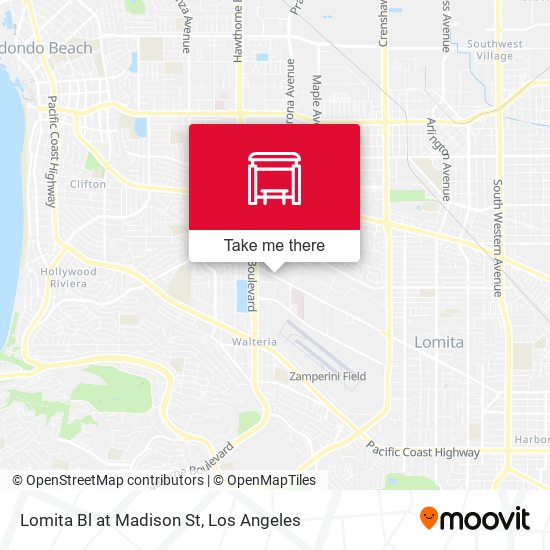 Lomita Bl at Madison St map