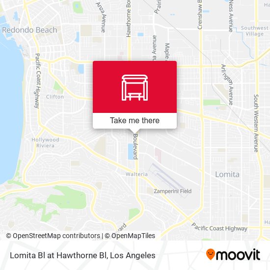 Lomita Bl at Hawthorne Bl map