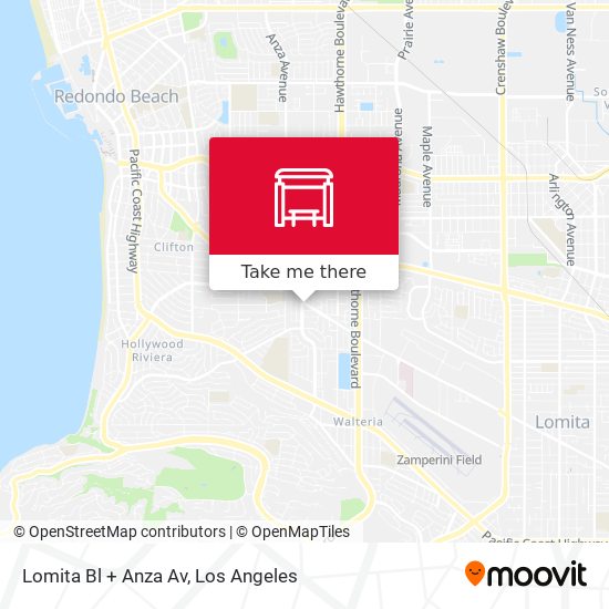 Lomita Bl + Anza Av map