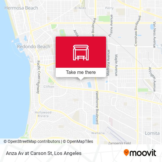 Anza Av at Carson St map
