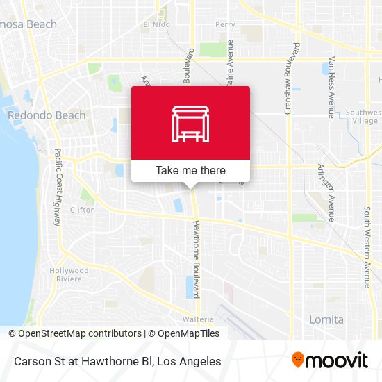Carson St at Hawthorne Bl map