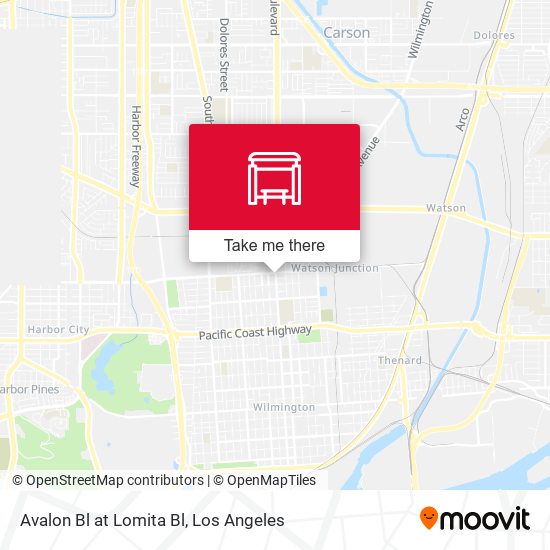 Avalon Bl at Lomita Bl map