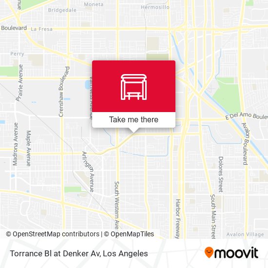 Torrance Bl at Denker Av map