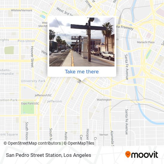 San Pedro Street Station map