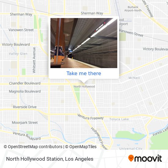 North Hollywood Station map