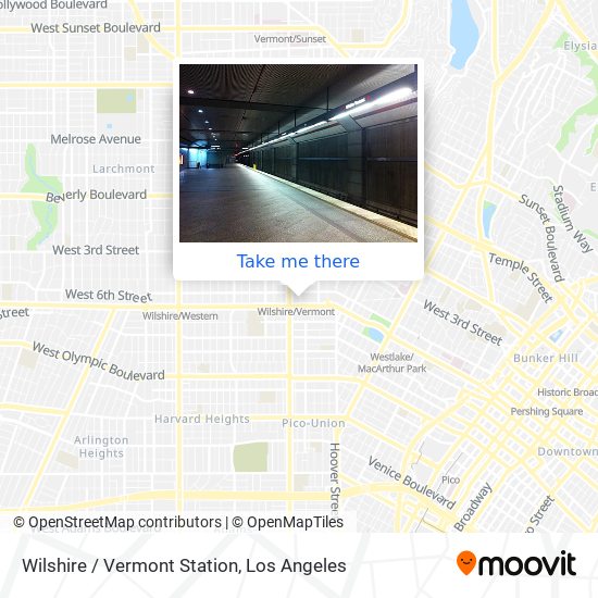 Wilshire / Vermont Station map